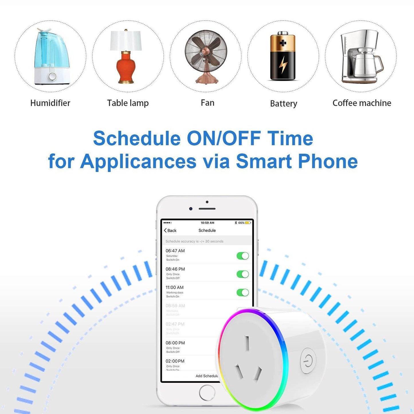 Smart Plug with RGB Light - Wifi