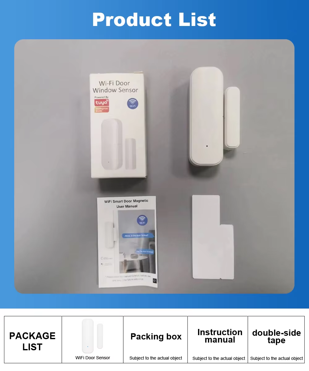 Tuya Zigbee Door/Window Sensor – Real-Time Alerts, Smart Home Automation, Works with Tuya Smart Life App, Battery Powered, Requires Tuya Zigbee Hub, White