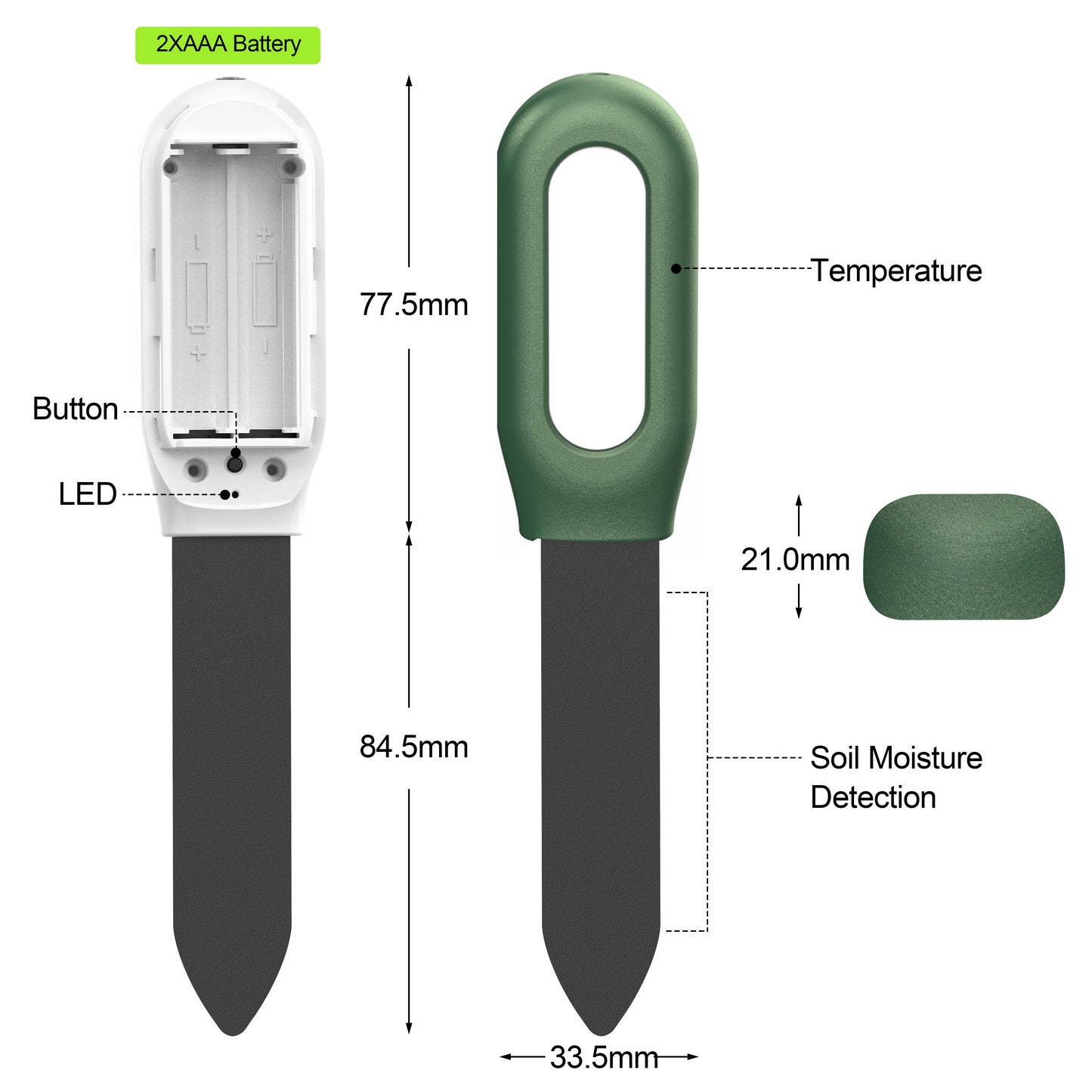 Smart Zigbee Soil Moisture Sensor – Plant & Temperature Monitor