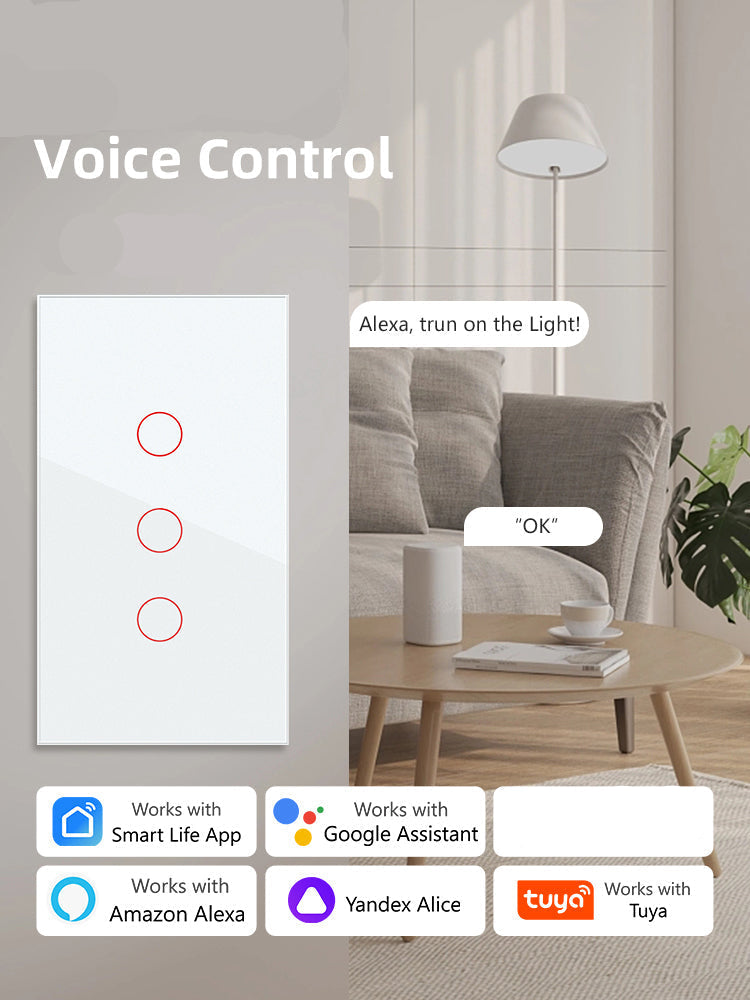 COGNIVARA Australian Certified Smart Switch Zigbee (Black & White) - Tuya
