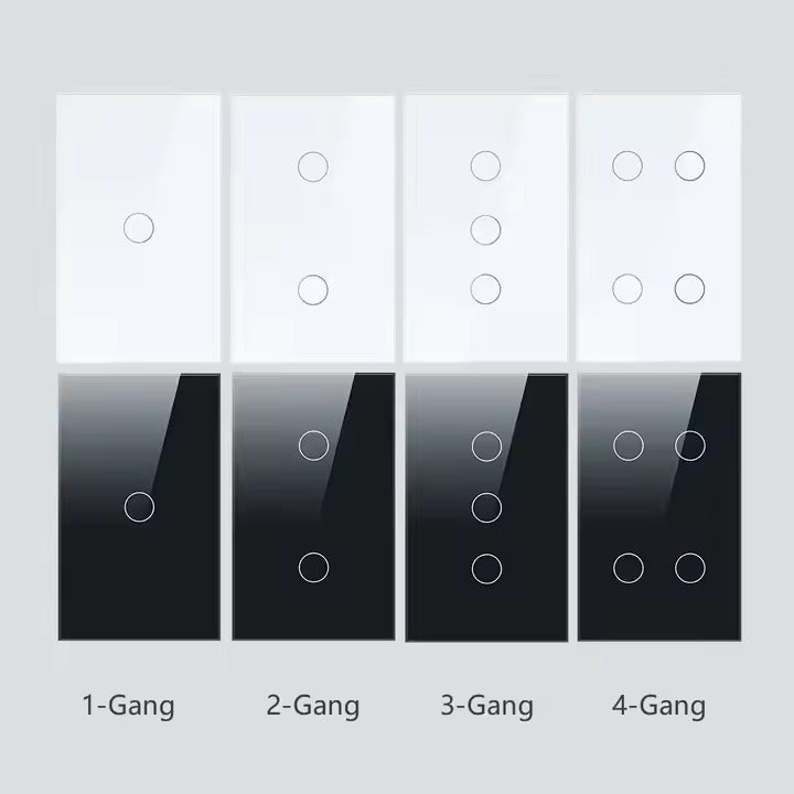 COGNIVARA Australian Certified Smart Switch Zigbee (Black & White) - Tuya