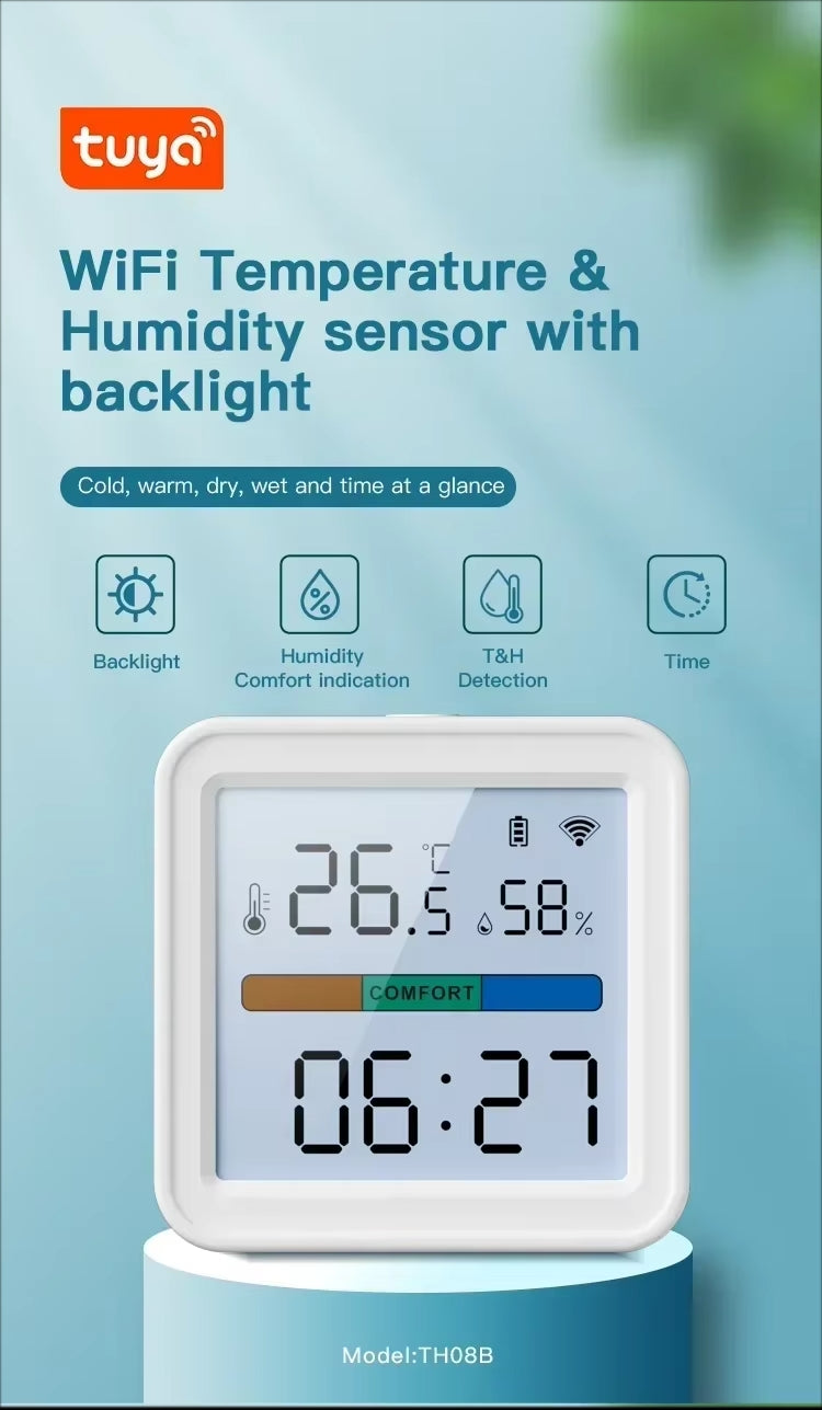 Wi-Fi Temperature and Humidity Sensor - Smart, Accurate, Voice Controlled