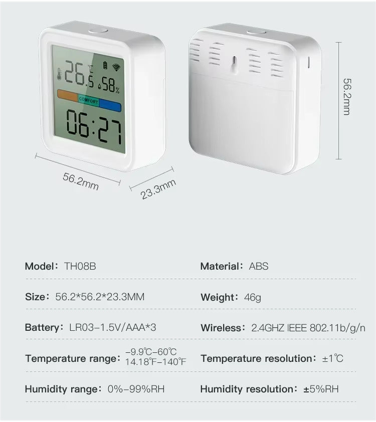 Wi-Fi Temperature and Humidity Sensor - Smart, Accurate, Voice Controlled