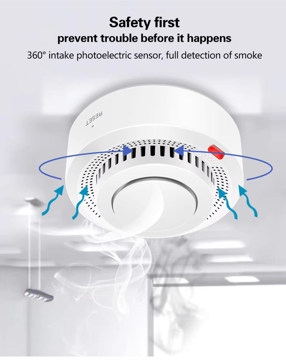 WiFi Smart Smoke & Heat Detector – Advanced Fire Alarm with Mobile Alerts & Google Assistant