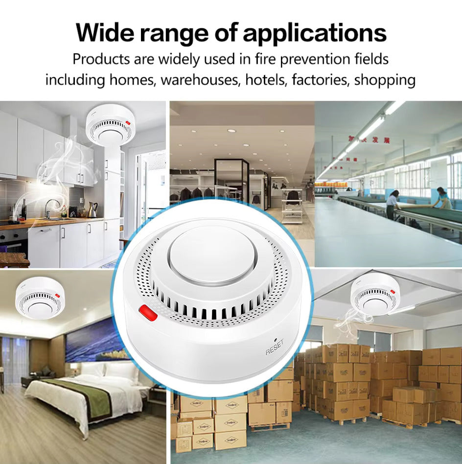 WiFi Smart Smoke & Heat Detector – Advanced Fire Alarm with Mobile Alerts & Google Assistant
