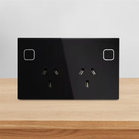 CNSKOU Australian Certified Zigbee Smart Double Power Point (White & Black)