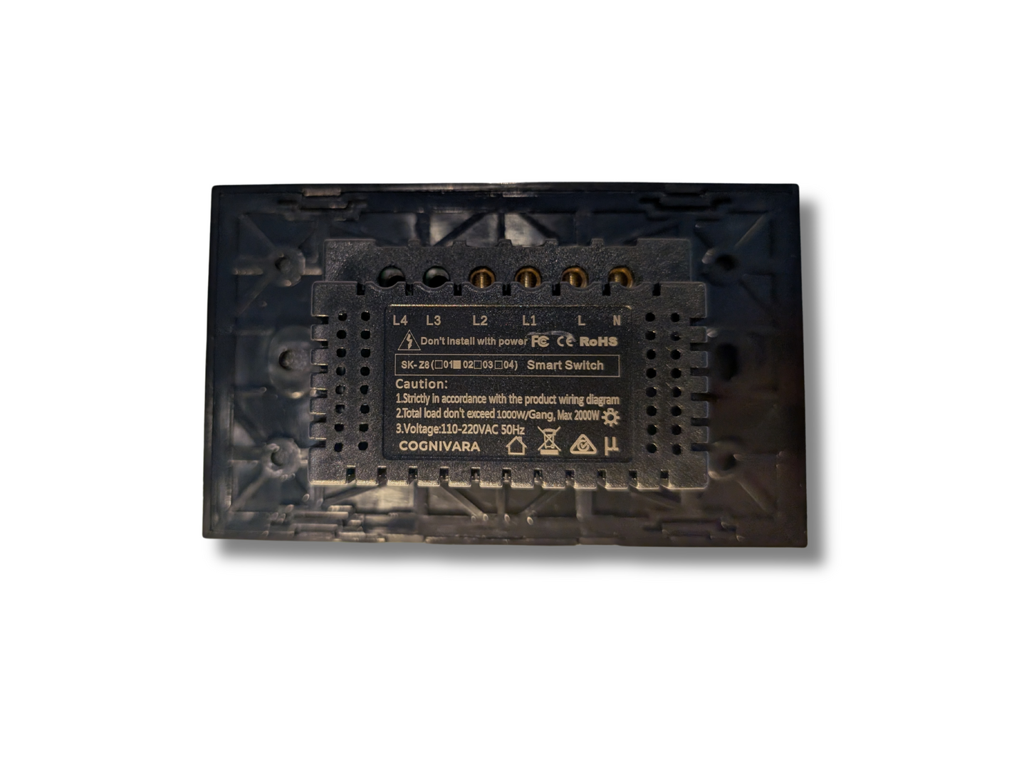 COGNIVARA Australian Certified Smart Switch Zigbee (Black & White) - Tuya