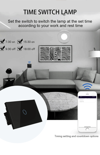 Australian Certified Smart Switch Zigbee (Black & White) - Tuya