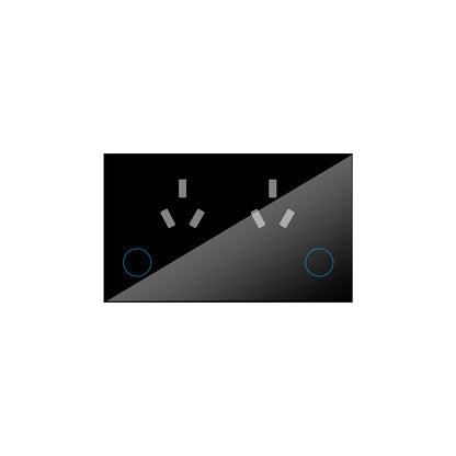 Black Smart Double Power Point - Zigbee