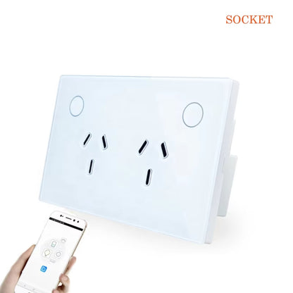 White Smart Double Power Point - Zigbee