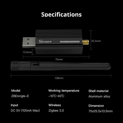 SONOFF Zigbee 3.0 USB Dongle Plus – Universal Smart Home Gateway for Home Assistant & Zigbee2MQTT