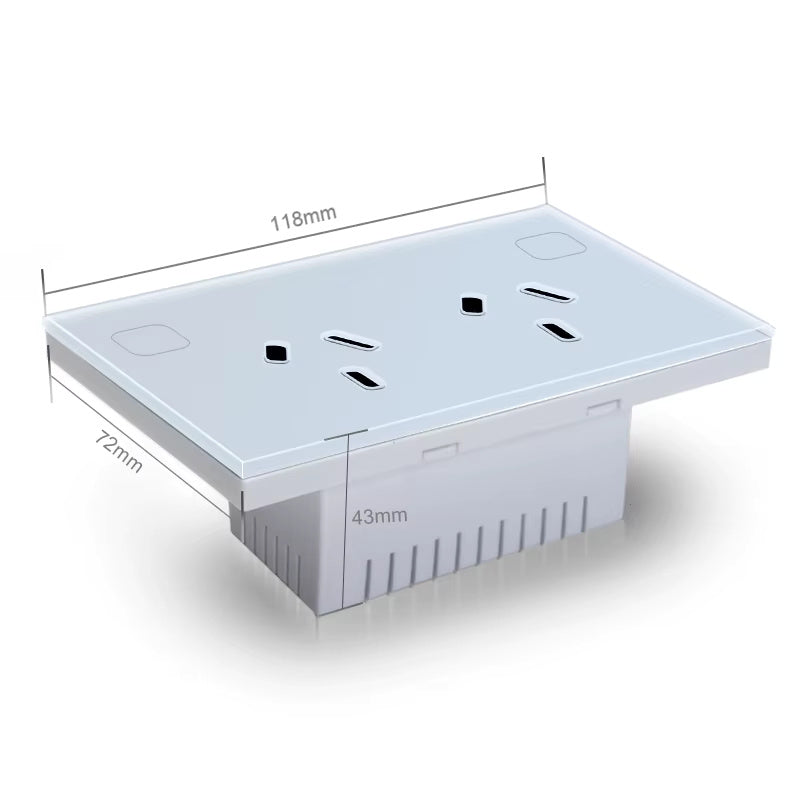 Australian Certified Zigbee Smart Double Power Point (White & Black)