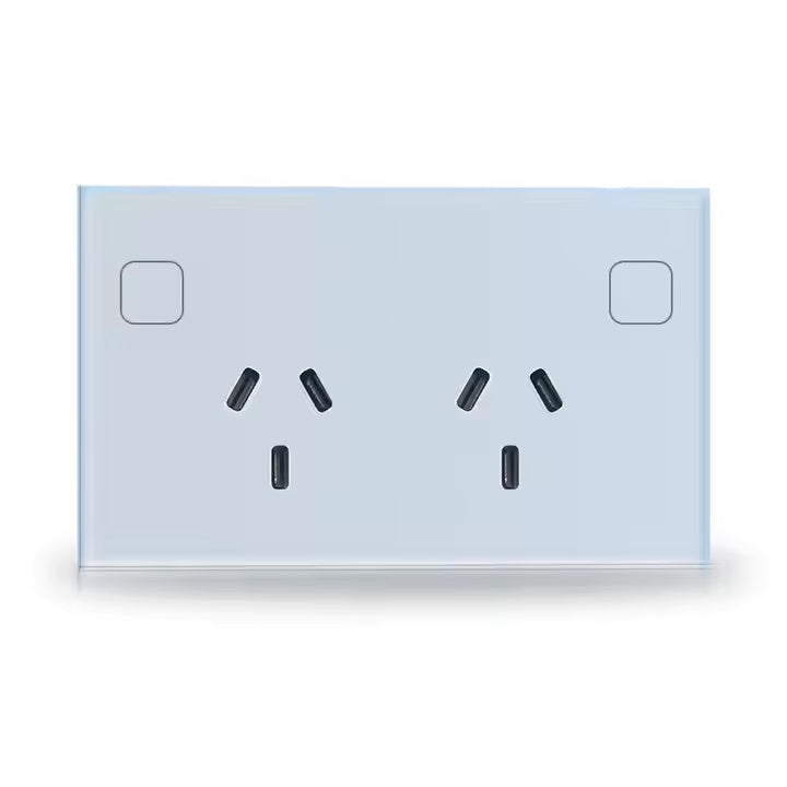 Australian Certified Zigbee Smart Double Power Point (White & Black)