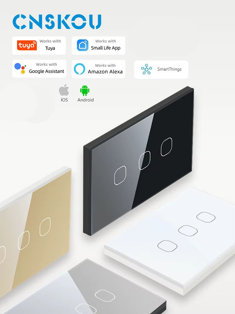Australian Certified Premium Smart Switch Zigbee (Black & White) - Tuya