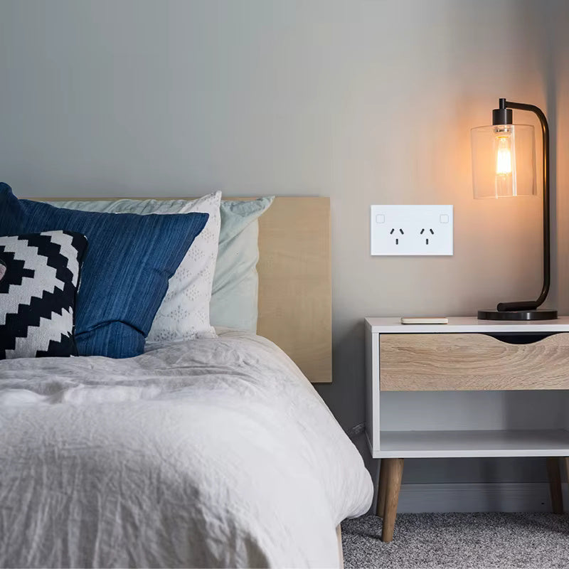 Australian Certified Zigbee Smart Double Power Point (White & Black)
