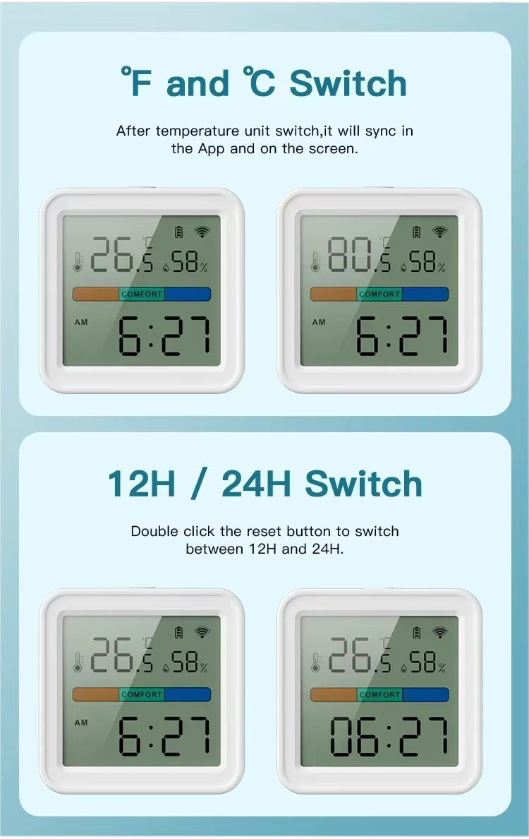 Wi-Fi Temperature and Humidity Sensor - Smart, Accurate, Voice Controlled