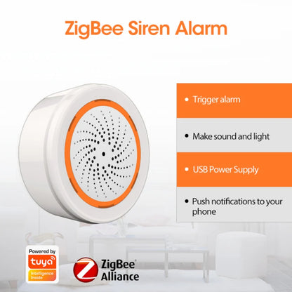Tuya Zigbee Smart Home Alarm Siren - Sound & Light Alert
