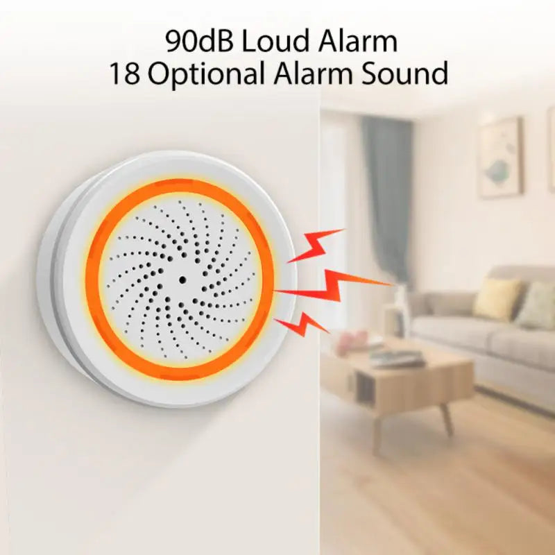 Tuya Zigbee Smart Home Alarm Siren - Sound & Light Alert
