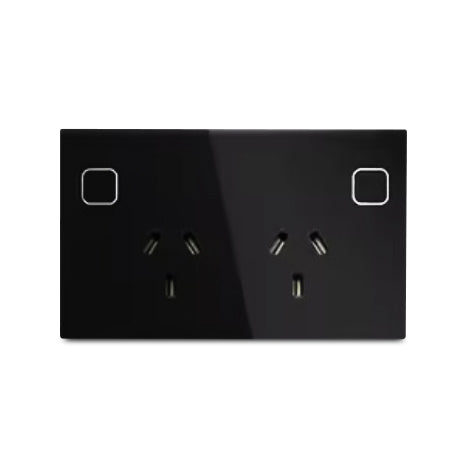 Australian Certified Zigbee Smart Double Power Point (White & Black)