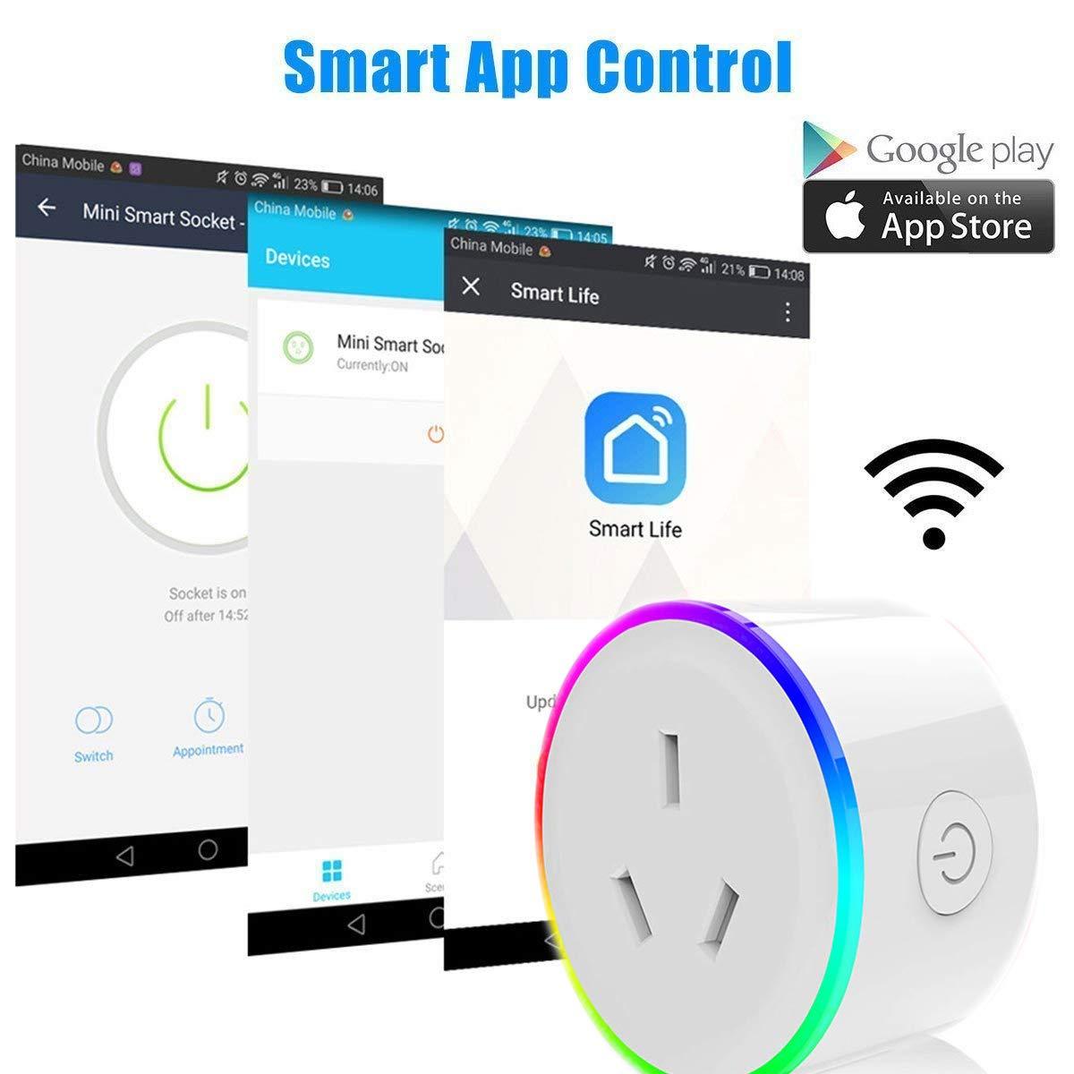 Smart Plug with RGB Light - Wifi