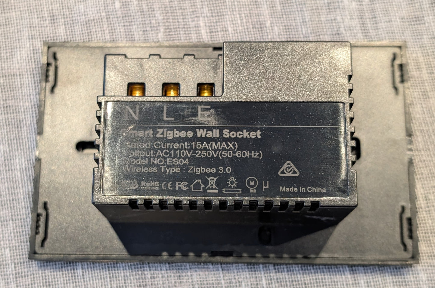 Black Smart Double Power Point - Zigbee